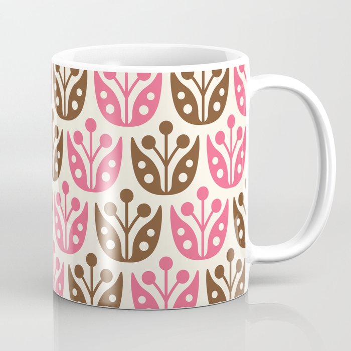 Mid Century Flower Pattern 13 Coffee Mug