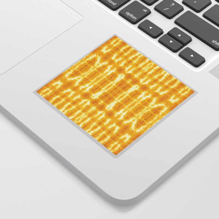 Yellow Linen Shibori Stripe Sticker