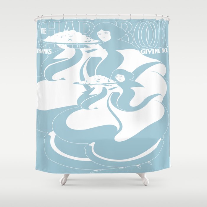 Art Nouveau Lady: The Chap Book Shower Curtain