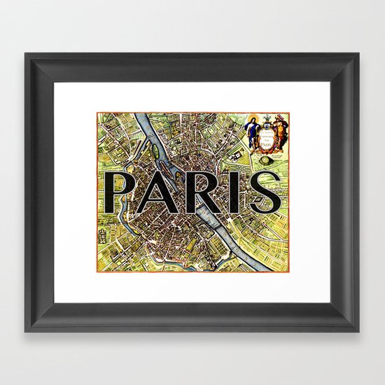 City of Paris Circa 1650 Framed Art Print