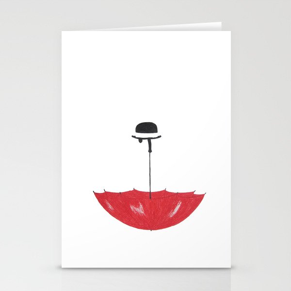 Red Umbrella 1 Stationery Cards