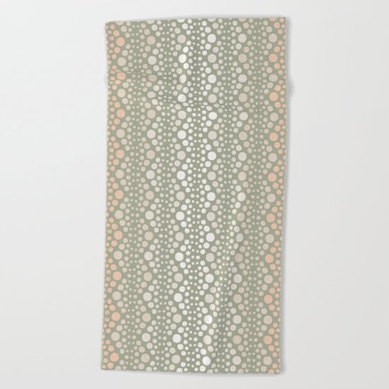 Retro Dotted Pattern 06 Beach Towel
