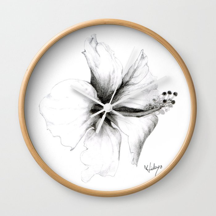Hibiscus 1 Wall Clock