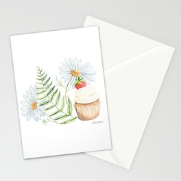 Daisy Cupcake  Stationery Cards