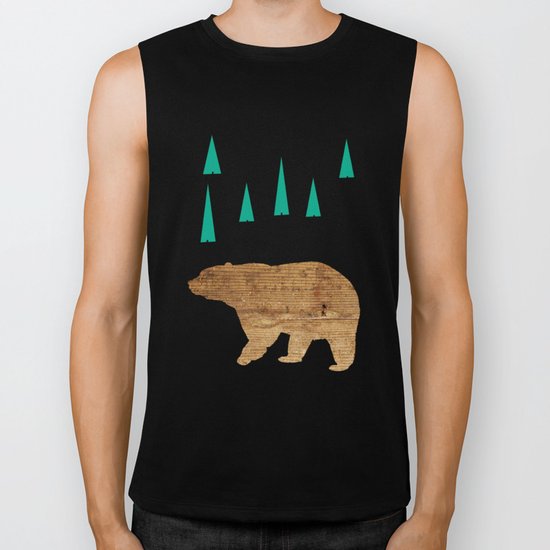 Bear in the woods Biker Tank