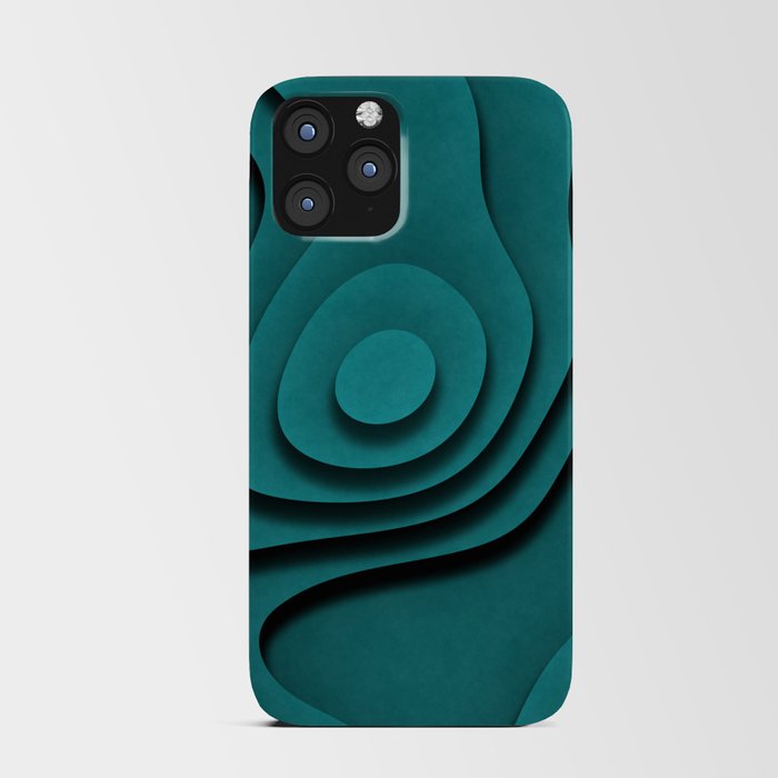 Green Spiral iPhone Card Case
