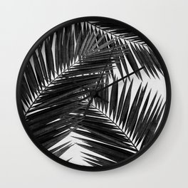 Palm Leaf Black & White III Wall Clock