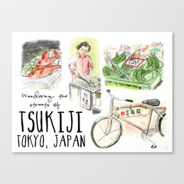 Wandering the Streets of Tsukiji, Tokyo, Japan Canvas Print