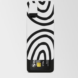 Black white abstract rainbow Android Card Case