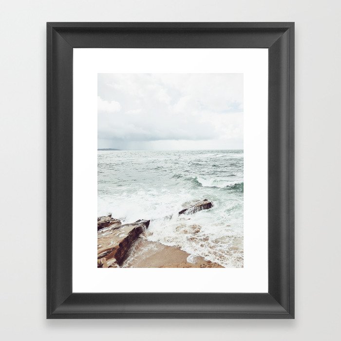 Wind and Sea Beach Framed Art Print