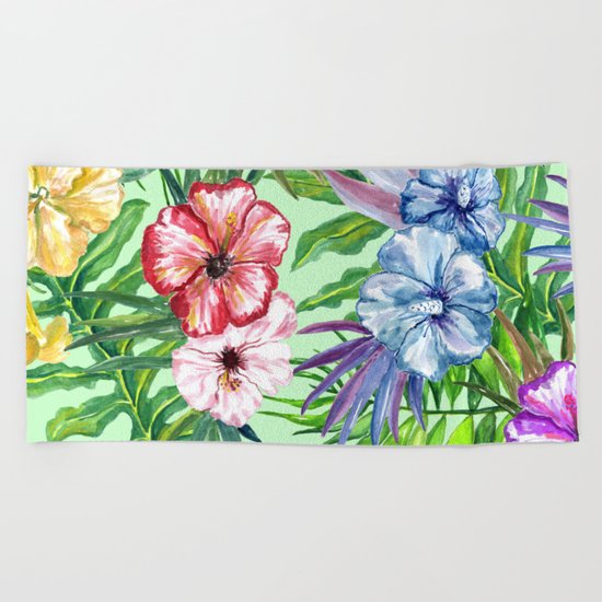 Tropical Summer #14 Beach Towel