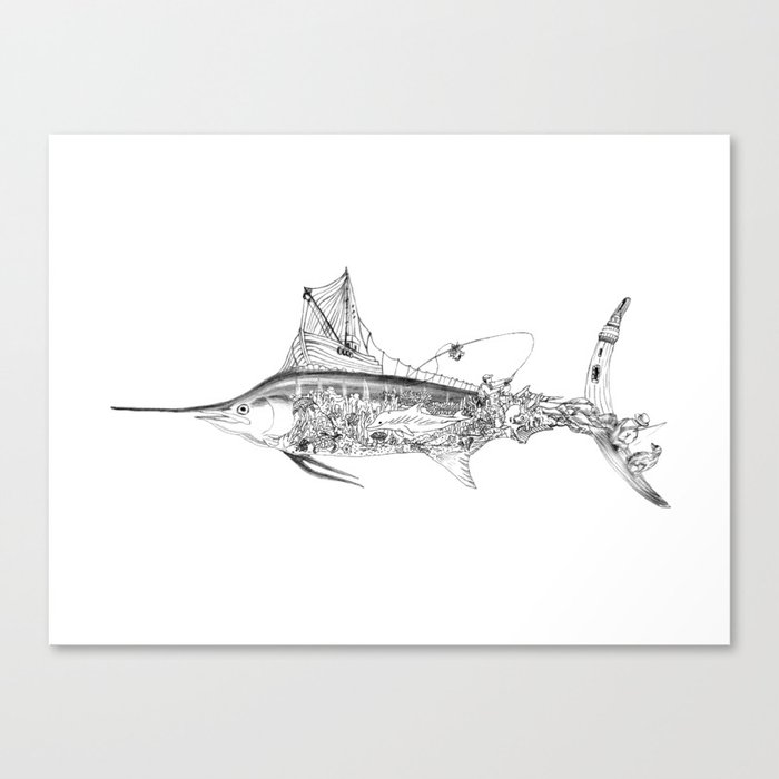 Fisherman Marlin Canvas Print