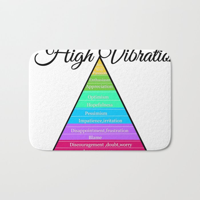 Emotional scale chart.Vibrational scale graphic  Bath Mat