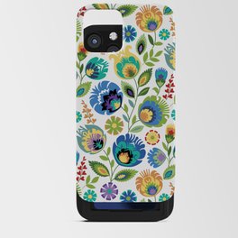 Wycinanki Floral on White iPhone Card Case