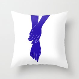 Colour block hands illustration - Effie Throw Pillow