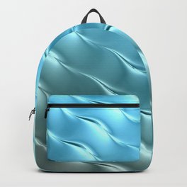 Blue Satin Ripple Backpack