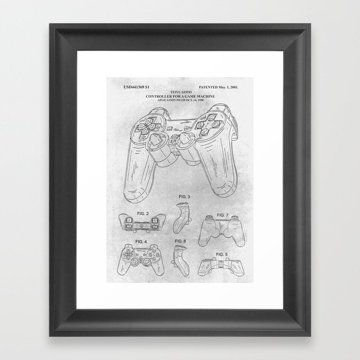 PS Game controller Framed Art Print