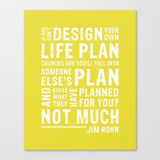 Design Your Life • Chartreuse Canvas Print