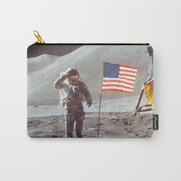 American Moon Landing Carry-All Pouch | Outerspace, Usa, Moon, America, Us, Flag, Stars, Astronaut, Unitedstates, Landing 