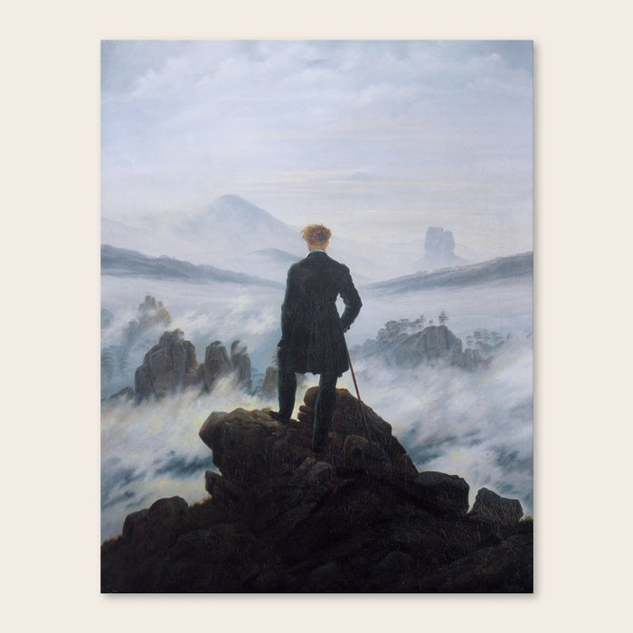 Каспар давид фридрих странник над морем тумана картины каспара давида фридриха