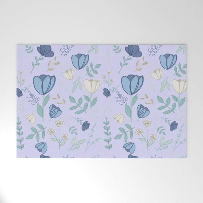 Tulip Pattern Welcome Mat