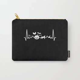 Spooky Halloween Heartbeat Cat, Bat Gift Carry-All Pouch