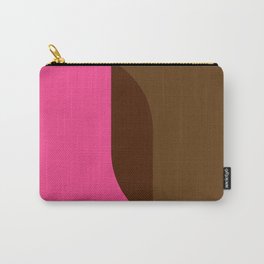 Mid-Century Modern Arches in Chocolate and Pink Carry-All Pouch