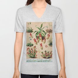 Carnivorous plants from 1898 V Neck T Shirt