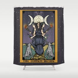 The Godddess Hecate In Tarot Card Shower Curtain