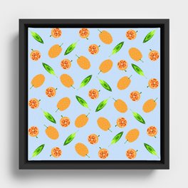 Kumquat Summer Framed Canvas