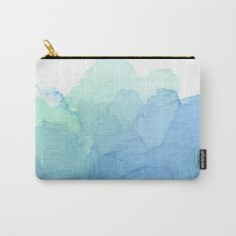 Abstract Watercolor Texture Blue Green Sea Sky Colors Carry-All Pouch