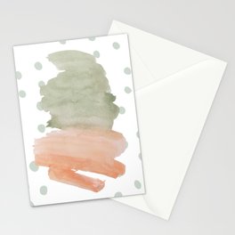 Watercolor Dots and Paint Stroke Phone Wallpaper Stationery Card