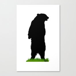 Grassy Bear Canvas Print
