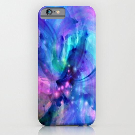 Blue and Pink Swirl Abstract iPhone & iPod Case