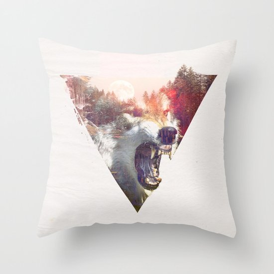 daylight moon Throw Pillow
