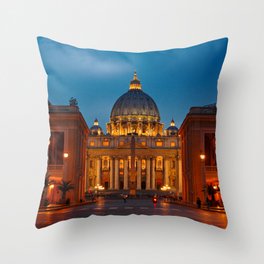 Papal Basilica of St. Peter in the Vatican Throw Pillow