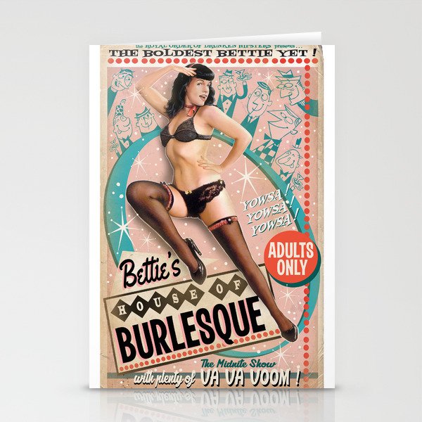 Betties' House of Burlesque Stationery Cards