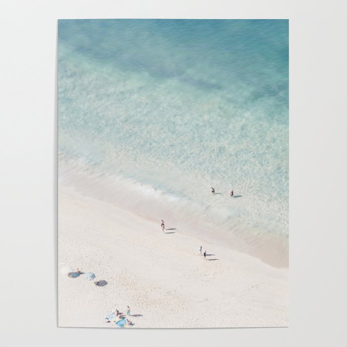 Beach Love 2 (part of a diptych) - Aerial Beach - Ocean - Travel photography Poster
