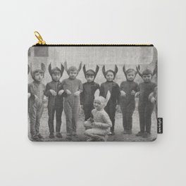 Bizzaro Bad Bunnies in the Countryside black and white photograph Carry-All Pouch
