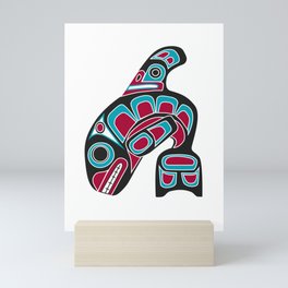  Pacific Northwest Coast Orca Whale Haida Art - Native American Tribal Mini Art Print