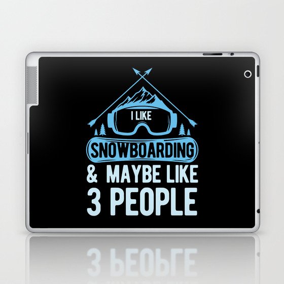 Funny Snowboard Snowboarding Laptop & iPad Skin