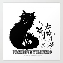 Preserve Wildness in Self & Surroundings Wild Fox Art Print