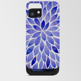 Purple Abstract Leaves in Watercolor iPhone Card Case