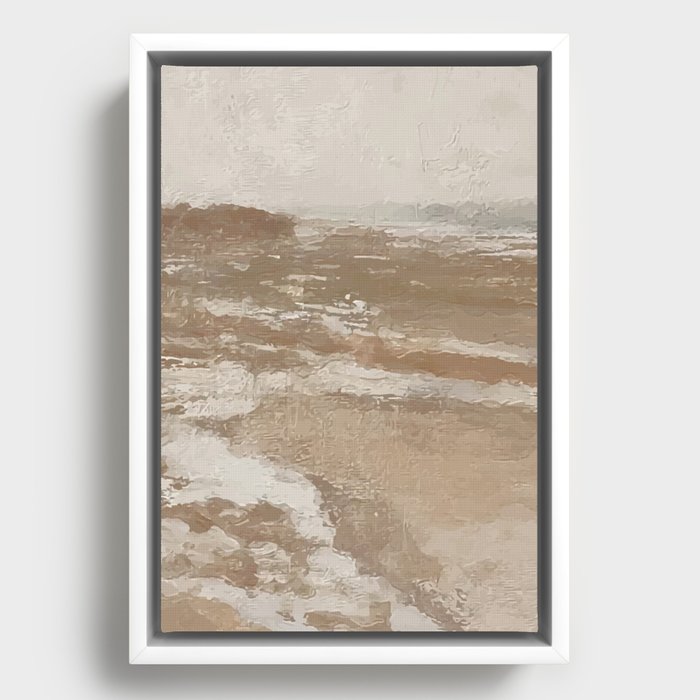 Neutral Painting Seascape | Coastal 2/3 Framed Canvas