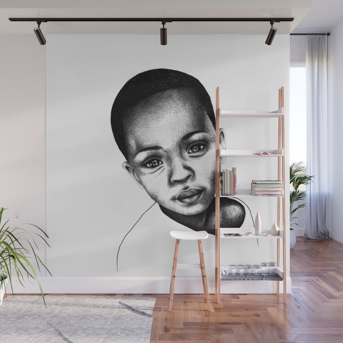 African Child Wall Mural By Dilettas Society6