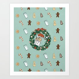 Santa's Snacks Art Print