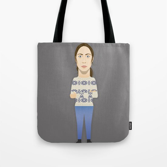 Watching The Detectives #1: Portrait Tote Bag