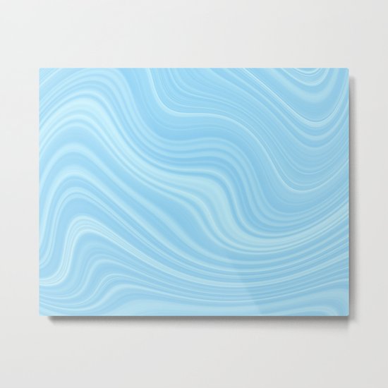 Blue wave abstract. Metal Print