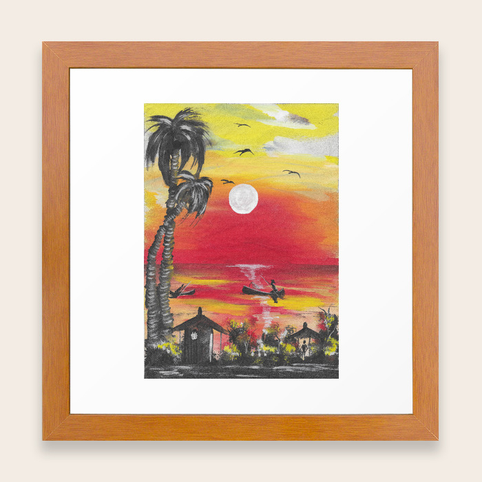 Villagers On Lake Malawi At Sunset From Malawi Africa Framed Art Print By Morethanart4malawi Society6