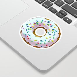Delicious Donut Decal with Frosting and Sprinkles Sticker
